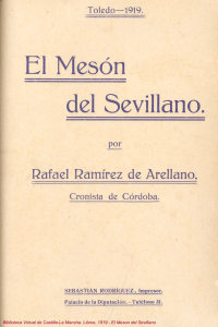 El Mesón del Sevillano. - Centro de Estudios de Castilla
