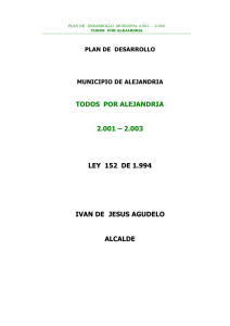 Proyecto de Acuerdo - Alejandria - Antioquia - 2001-2003