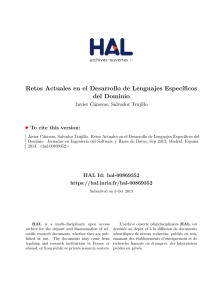 Retos Actuales en el Desarrollo de Lenguajes Específicos del