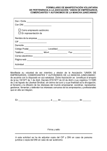 formulario de manifestación voluntaria de pertenencia a la