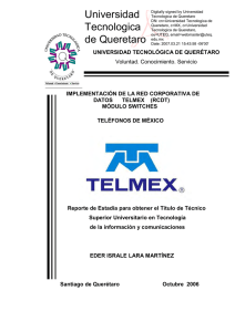 implementación de la red corporativa de datos telmex