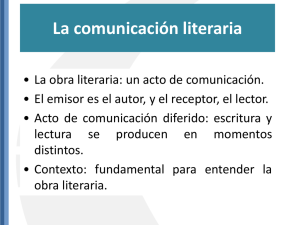 La comunicación literaria - Colegio Cooperativa San Saturio