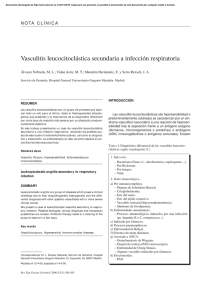 Vasculitis leucocitoclástica secundaria a infección respiratoria