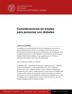 Consideraciones de empleo para personas con diabetes