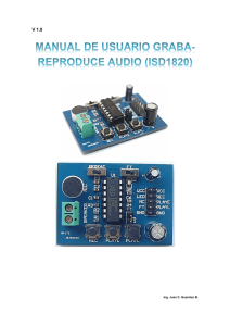 Manual Tarjeta Graba-Reproduce Audio (ISD1820)