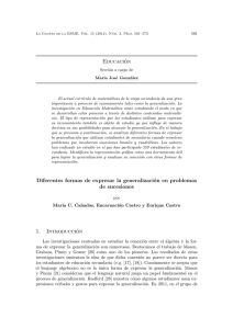 Educación Diferentes formas de expresar la generalización