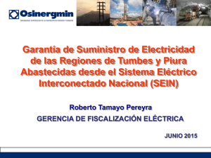 Garantía de Suministro de Electricidad de las Regiones de Tumbes