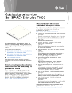 Guía básica del servidor Sun SPARC Enterprise T1000