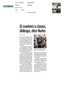 diálogo, dice Ñuño