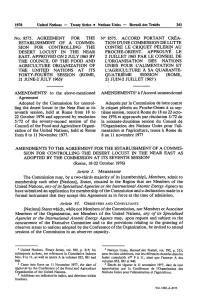 No. 8575. AGREEMENT FOR THE ESTABLISHMENT OF A