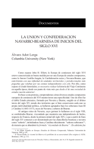 La Unión y Confederación Navarro-Bearnesa de inicios del Siglo XVI
