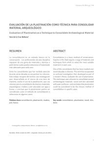 evaluación de la plastinación como técnica para consolidar material