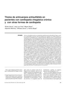 Títulos de anticuerpos antisulfátido en pacientes con cardiopatía