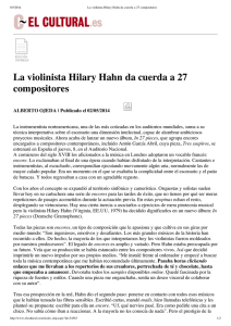 La violinista Hilary Hahn da cuerda a 27 compositores