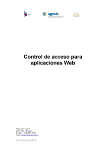 Control de acceso para aplicaciones Web