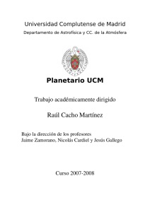 Trabajo académicamente dirigido: Planetario UCM