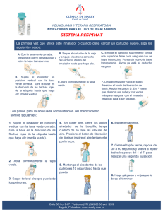 Indicaciones para el uso de inhaladores SISTEMA RESPIMAT