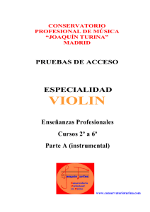 VIOLIN - Conservatorio Profesional de Música "Joaquín Turina"