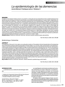 La epidemiología de las demencias