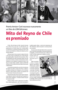 Mito del Reyno de Chile es premiado