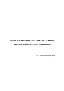 consulta de enfermería para control de la obesidad. resultados tras