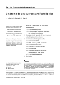 Síndrome de anticuerpos antifosfolípidos