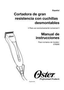 Manual de instrucciones Oster A6