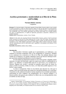 Ascética protestante y modernidad en el Río de la Plata