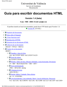 guía para escribir documentos HTML