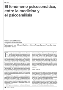 El fenómeno psicosomático, entre la medicina y el psicoanálisis