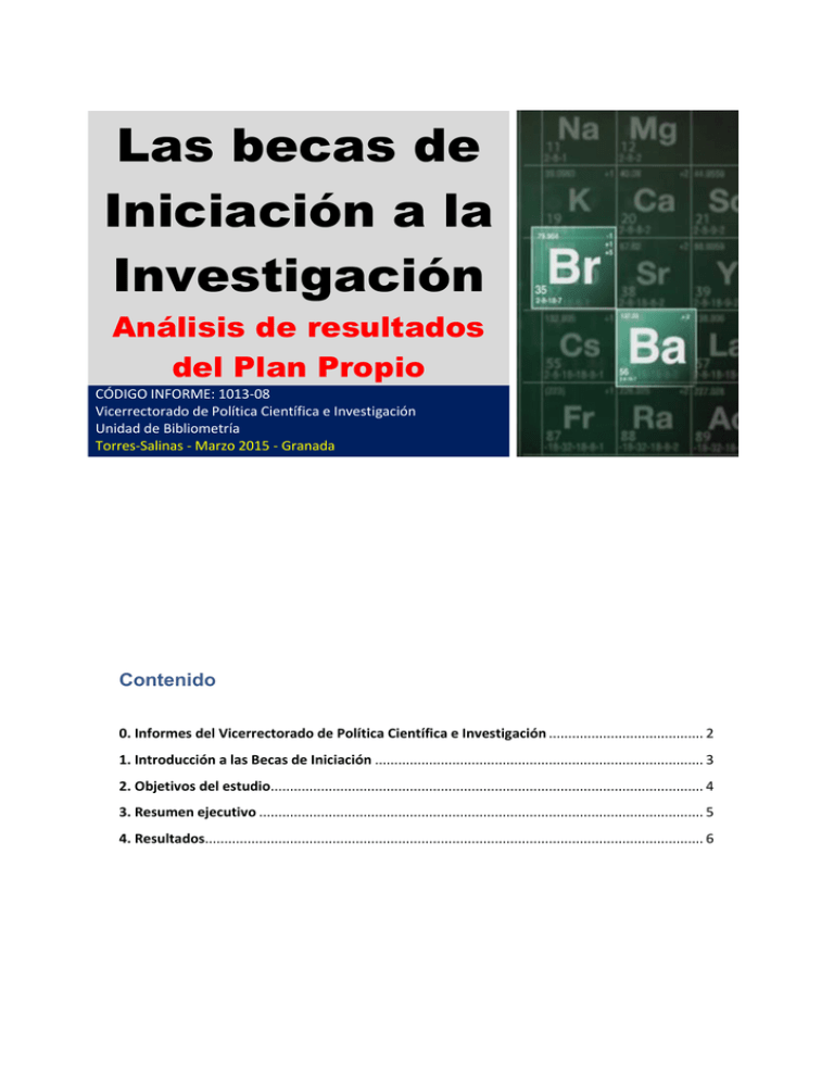 Las Becas De Iniciaci N A La Investigaci N