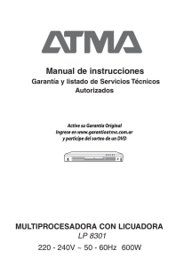 Manual Atma LP8301