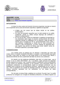 MINISTERIO DEL INTERIOR Informe UCSP 2015/066