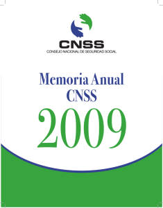 Memoria Anual CNSS - Consejo Nacional de Seguridad Social