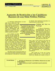 Aumento de Restricción a los Catalíticos: Razones de una Mala