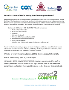 Attention Parents! We`re Having Another Computer Event!