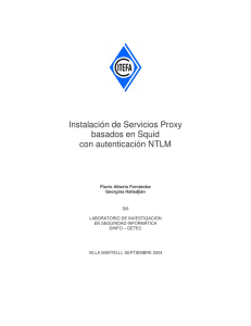 Instalación de Servicios Proxy basados en Squid con autenticación