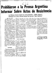 Prohibieron a la Prensa Argentina Informar Sobre Actos de