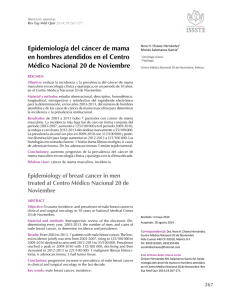 Epidemiología del cáncer de mama en hombres