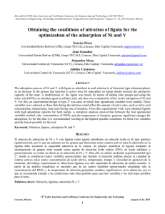 Obtaining the conditions of nitration of lignin for the optimization of