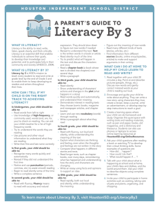 Literacy By 3 - Houston Independent School District