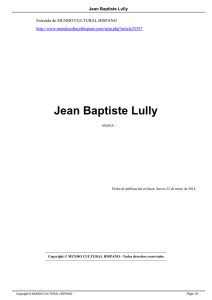 Jean Baptiste Lully - Mundo Cultural Hispano