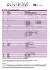 Estructura de registros de Manual Farmacéutico Digital