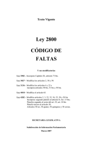 Ley 2800 - Cdigo de Faltas