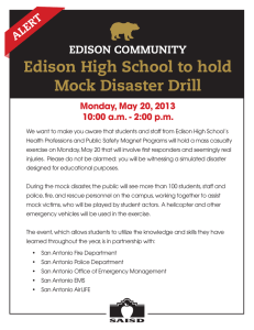 Edison High School to hold Mock Disaster Drill