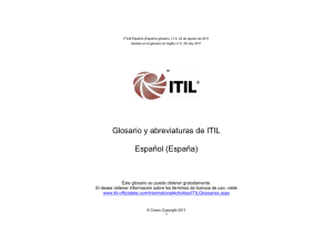 Glosario y abreviaturas de ITIL Español (España)