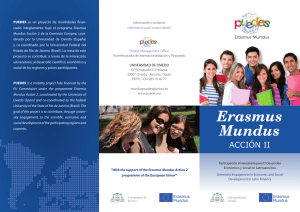Tríptico Proyecto Erasmus Mundus PUEDES