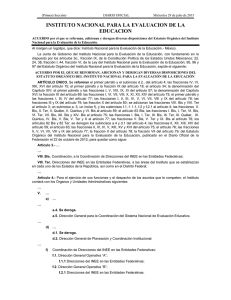 Acuerdo Estatuto Orgánico del INEE.