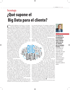 ¿Qué supone el Big Data para el cliente?