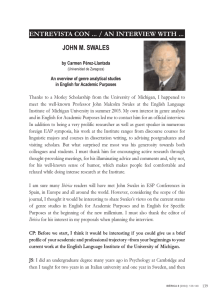 entrevista con / an interview with john m. swales